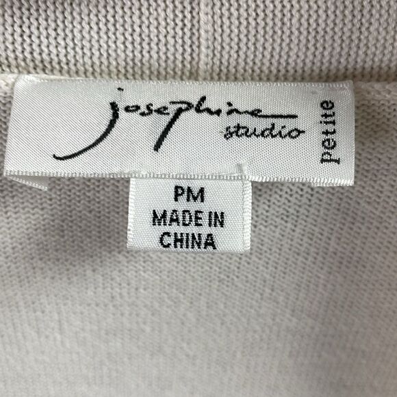 Josephine Studio Sweater Cardigan, Size Petite Medium, Off White and Black - Picture 3 of 7